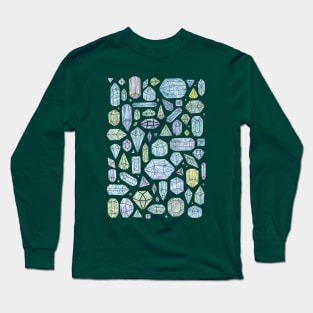 Mystic Crystals - Illustration Pattern Long Sleeve T-Shirt